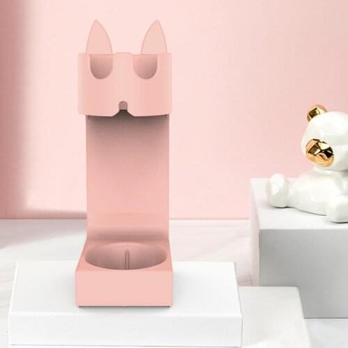 Wall-mounted Creative Kitten Shape Seamless Electric Toothbrush Holder Toothbrush Storage Box Space-saving Bathroom Accessories