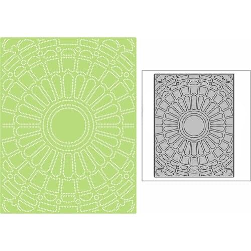 New Spotted Flower Dome Background Plate Craft Embossing Mold 2021 Metal Cutting Dies for DIY Scrapbooking Album Card Making