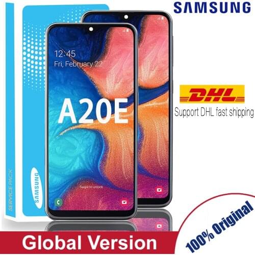 Original LCD For Samsung Galaxy A20e A202 A202F A202DS LCD Display Touch Screen Digitizer Assembly A20e LCD with frame