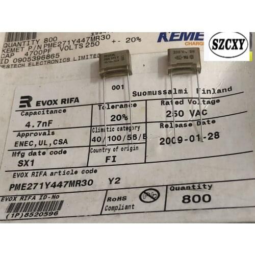 New and original 20PCS RIFA PME271Y 0.0047uF 250V AC fever film capacitor