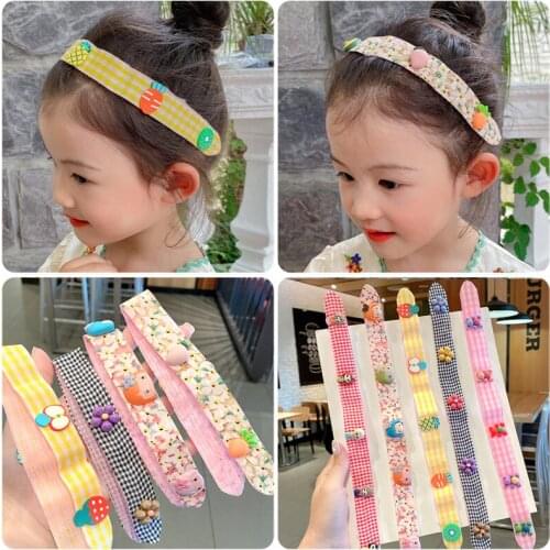 Hair Band For Girls Cute Flower Frog Hair Sticker Clip Bangs Fixed Seamless Magic Tape Fringe Hair Bangs Patch Hairwear
