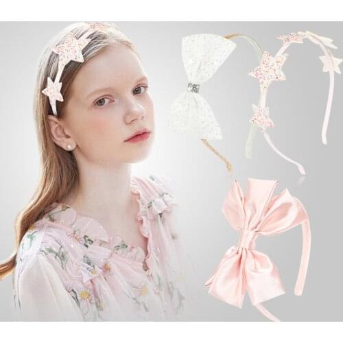 Lovely Net Yarn Bowknot Headband Hair Band Children Photography Props Clothing Accessories Birthday Party Decoration