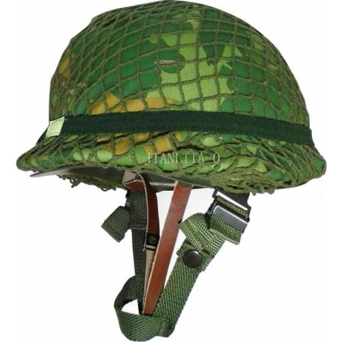 OUTDOORS WW2 US PARATROOPER ARMY M1 GREEN MOTORCYCLE HELMET DOUBLE SHELL HELMET