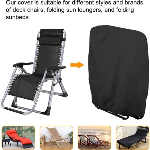 Folding Chair Cover Stacking Patio Chair Cover Waterproof Protective Cover for Outdoor Garden Furniture Outdoor Anti-Fade