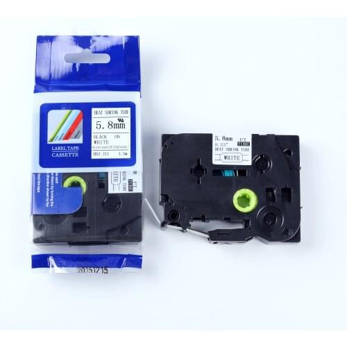3PK compatible label cassette tape 5.8mm*1.5m HSe-211 heat shrink tube label tape HSE 211 for bro p-touch printers