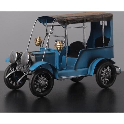 Vintage Iron Art Old Car Model Craft Desktop Ornament Kids Toy Collection Gift Decoration Crafts