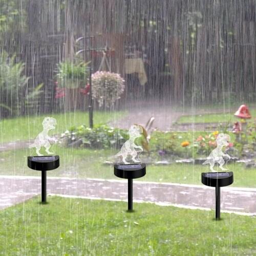 Solar Powered Garden Light Dinosaur Nightlight Lamp Terraces Backyard Pathway Decoration