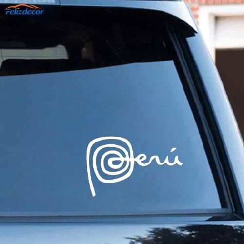Black/Silver Funny Peru Car Sticker And Decals Car Sticker Car Styling Decoration Door Window Vinyl Stickers C453