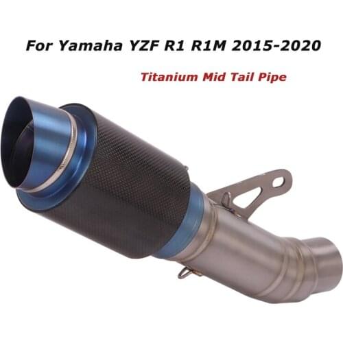 For Yamaha YZF R1 R1M 2015-2020 Motorcycle Titanium System Exhaust Mid Tail Pipe Slip on Stock Header
