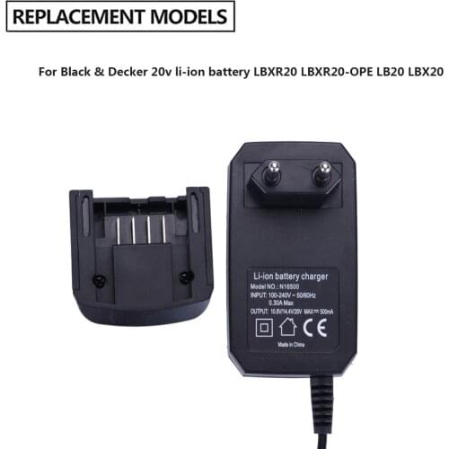Li-ion Battery Charger Universal For Black&Decker 14.4V - 18V 20v Serise Electric Drill Screwdriver Tool Accessory