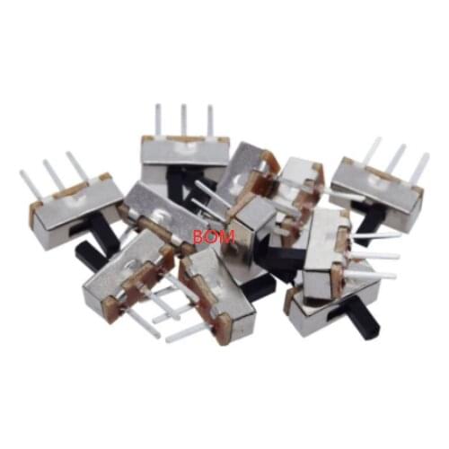 10pcs Interruptor on-off mini Slide Switch SS12D00 SS12D00G3 3pin 1P2T 2 Position High quality toggle switch Handle length:3MM