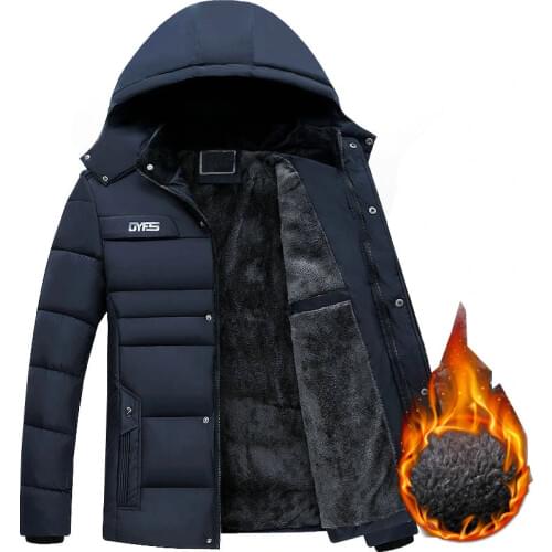 2020 Hooded Men Winter Jacket Men Coat Snow Parka Down Jacket Outerwear Thicken Fleece Outwear Men Warm Coat Jaqueta Masculina