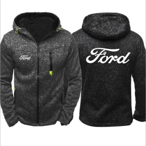 2021 Autumn Cardigan Men Hoodies Jacket Ford Mustang Print Clothing Fashion Man Casual Hoody Sweatshirt Sportswear Zipper Hoodie