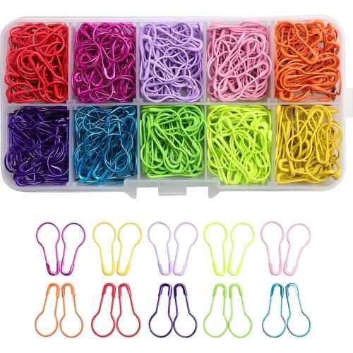 320 Piece/Box Creative Mix Color Gourd Shape Safety Metal Pins Knitting Tool Accessories Cross Stitch Marker Tag Pins Clips