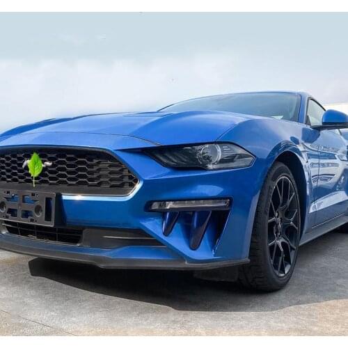 Car Fog Lamp Frame Modification Accessories Fangs Styling Car Front Lip for 18-20 Ford Mustang Decoration Stickers
