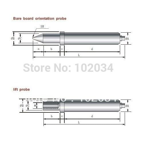 FREE SHIPPING 100PCS/LOT GP-2L Bare board orientation Probe