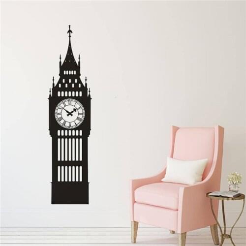 Big Ben Clock Wall Decal Vinyl Wall Art Sticker Home Decor Office Living Room Bedroom London Art Poster Home Decor QQ1014