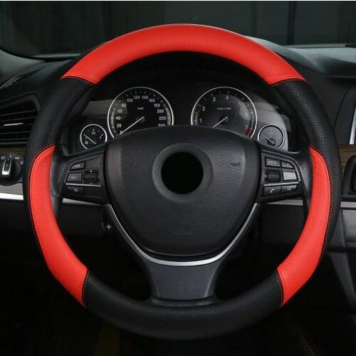 Steering Wheel Cover Set Car Handlebar Covers for 36/37/38/39/40 Cm New Splicing Sterring Wheel Cover Accessories Pink 6 Colors