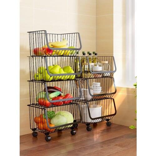 CX Kitchen Vegetable Storage Basket Floor Multi-Layer Storage Rack