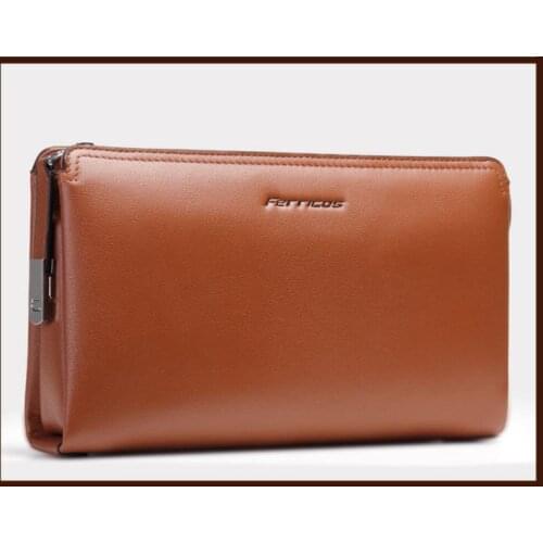 Business Genuine leather men day clutch bag, gentlemen fashion clutch bag, designer large Cowhide leather wallet