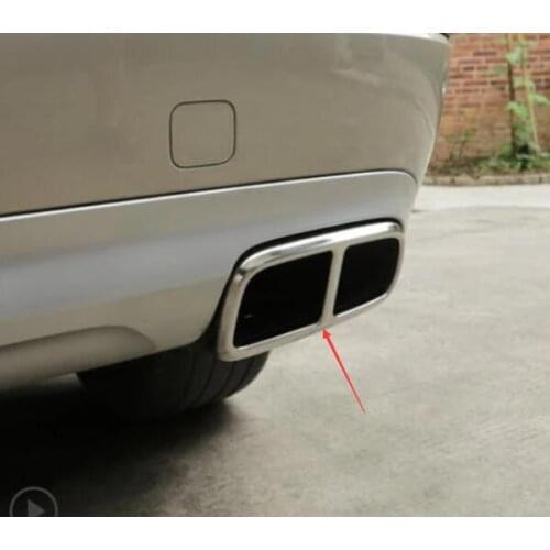 For VOLVO XC60 XC90 2014-2022 Exhaust Decoration Tail Throat Bright Silver Chrome Styling Accessories JC