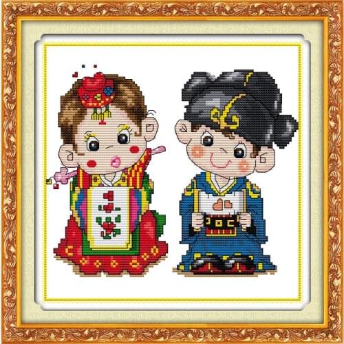 Joy Sunday Wedding Counted Cross Stitch Kits11&14CT DIY Cross Stitch Kit Embroidery Needlework for Home Decor Handmade DIY Gift