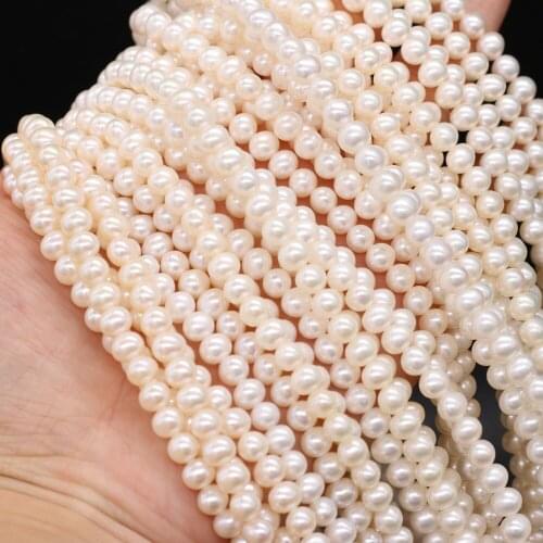 Natural Pearl Beads Freshwater White Rice Pearl Bead Loose Beads for DIY Craft Bracelet Necklace Jewelry Making Size 5-5.5mm