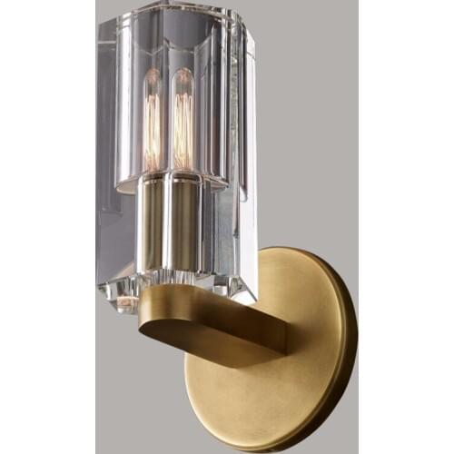 Nordic Minimalism Glass Globe Lustre E27 Led Wall Lamp Corridor Retro Led Wall Scones Black / Gold Metal Luminaires Lighting