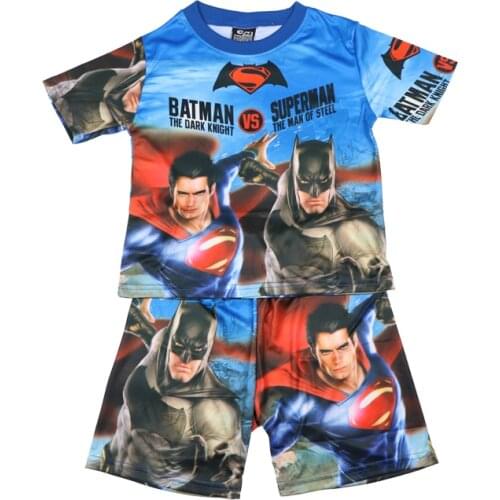 2021 New Disney Boys Sets Summer Short-Sleeved Cartoon Clothing Kids Clothes Childrens Shorts Pajamas Outfits Super Hero Suit