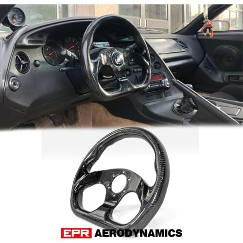 Flat Type Dry Carbon Fiber 320mm Steering Wheel (6 bolts 70mm PCD) Fibre Inner Tuning Drift Kit For Civic BRZ GTR GTS MX5 FT86
