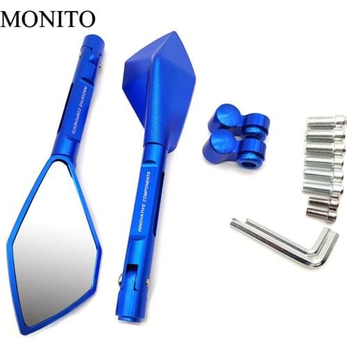 Full CNC Aluminum Motorcycle Mirror Rearview Blind Spot Side Mirror For YAMAHA YZF R1 R6 2005 2006 2007 2008 2009 2010 2011 2012