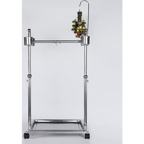 Portable DIY Stainless Steel Parrot Stands Bird Hanging Playing Platform Pet Bird Accessories CW078