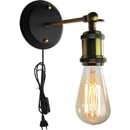 Industrial Wall Lamp Loft Decor Beside Vintage Wall Sconces Bedroom Light Fixture Stair Lighting Fixtures Aplique De Pared