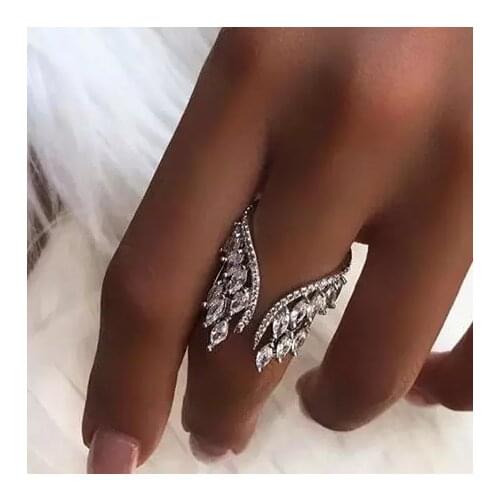 Luxury bling cz ring for women gift unique fashion valentines gift heart shaped full sparking CZ elegant finger rings