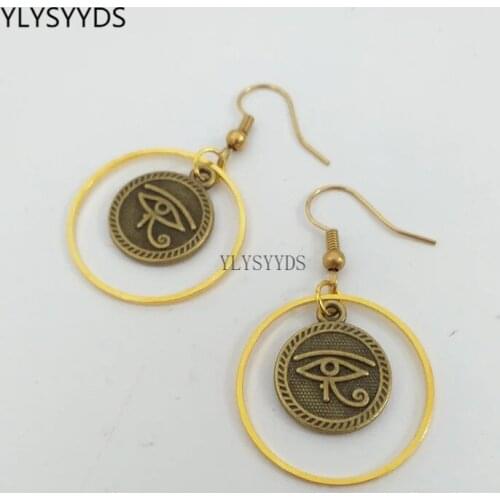 Eye Egyptian Earrings Brass Circle Ethnic France Astronomy Ethnic Boho Jewelry Women Gift Girlfriend Beautifu Fashion trend