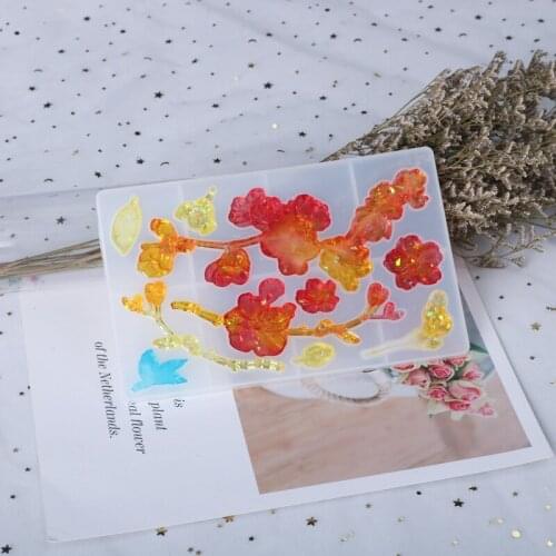 4 Styles Flower Silicone Moulds Peony Magnolia Flower Shaped Silicone UV Reisn Jewelry Molds DIY Epoxy Resin Mold