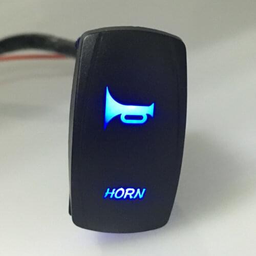 Blue LED Horn Toggle Rocker On Off Switch Speaker Push Button Car Boat Bell 12V Overload Protection For Car And Ship