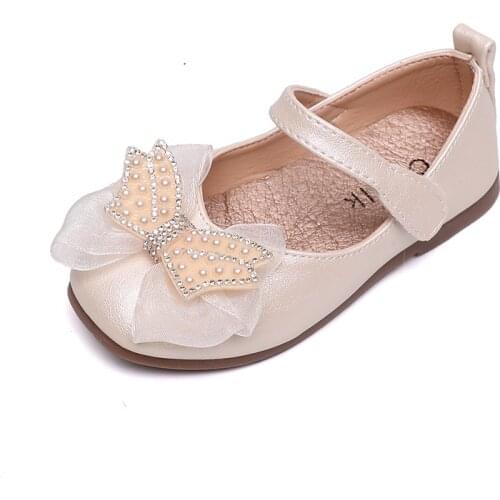Childrens Princess Shoes Girls Sweet Flats Childrens Bows Shoes Childrens Single Shoes Baby Toddler Shoes Soft Sole Shoes