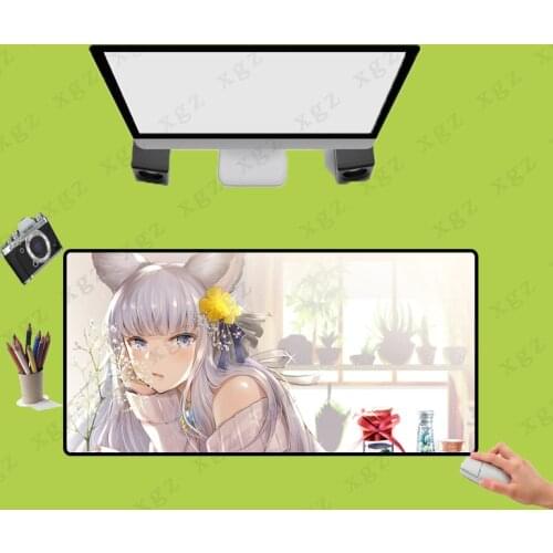 XGZ Lovely Anime Girl Flower Anime Big Mouse PC Notebook Non-slip Glue Muse Pad Keyboard Big Game Office Youth Carpet Table Mat