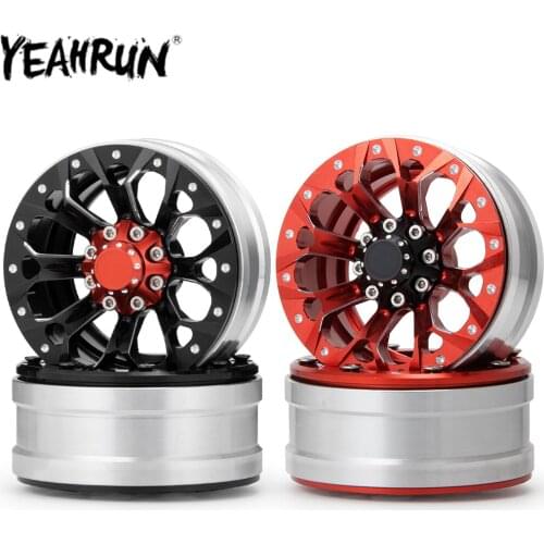 YEAHRUN 1.9inch Wheel Rims Metal Beadlock Wheel Hubs for 1/10 Axial SCX10 TAMIYA CC01 D90 D110 RC Crawler Car Parts