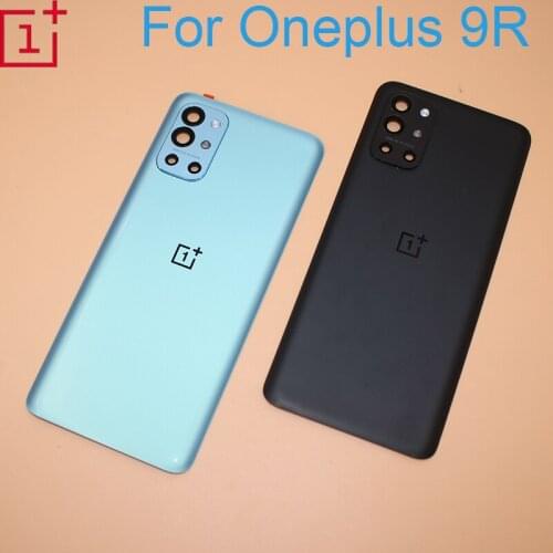 For Oneplus 9R LE2101 Back Glass Rear Housing Cover Replacement Parts Door Battery Case & Camera Lens Frame For Oneplus 9R 1+9R