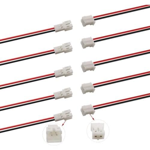 10Pair 20CM JST-PH 2.0mm 2P Male Female Terminals Cable JST PH 2.0 Connector Male Female Plug Jack 2Pin Micro JST Wire Cable