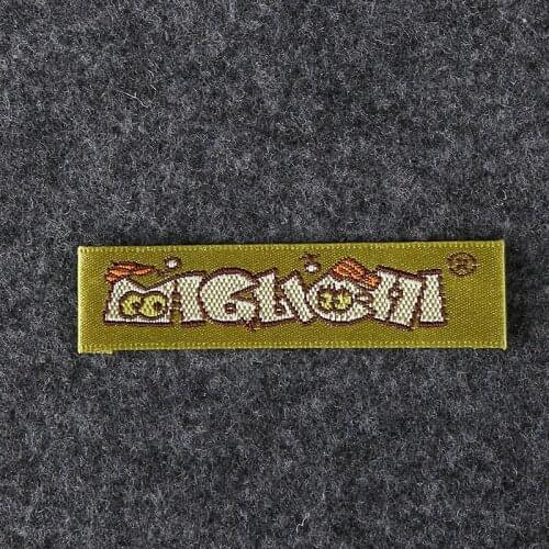 1000pcs Woven Label End Fold Make Custom High-Density Damask Labels Fabric Neck Label Clothing Label