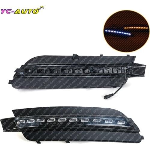 2PCS LED Fog LampWhite LED Daytime Running Light Waterproof Daylight For Audi A6 A6L C7 2012 2013 2014 2015 car-styling