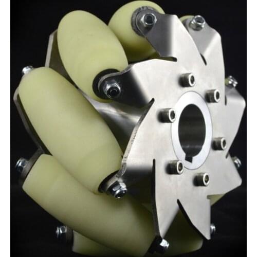 6 inch heavy duty mecanum wheel with 8 imported material pu roller 14167