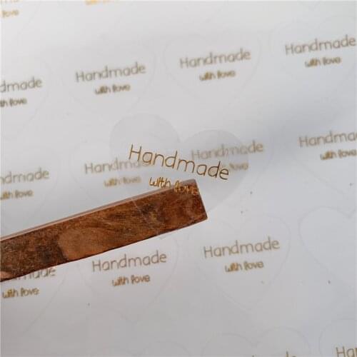 100pcs/lot handmade with love and thank you Sticker Bake Package Decoration Label Stickers