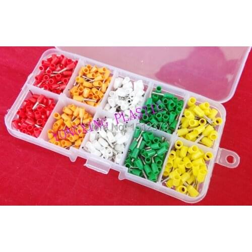 680pcs/box 5 size 5 colors insulated cord end pin terminal block kits E0506/0508/7508/1008/1510