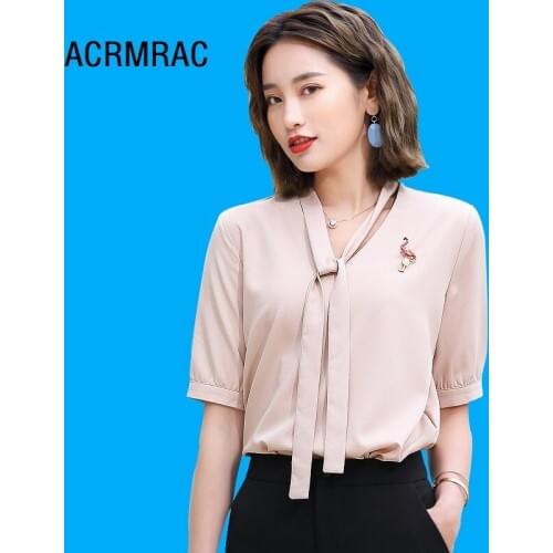 Женские рубашки с коротким рукавом ACRMRAC China At AliExpress