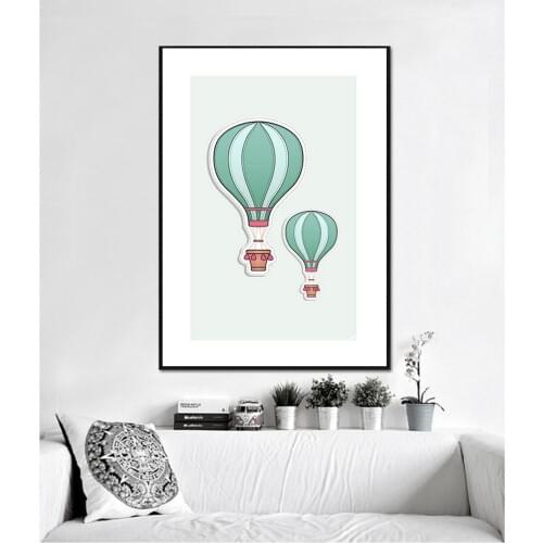 Unframed Wall Art Wall Decorations Living Room Wall Pictures For Living Room Wall Art Canvas 1 Panel Canvas Art Hot Air Balloon