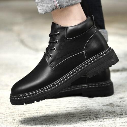 Genuine Leather Boots Winter Autumn Male Ankle Boot Chelsea Boots Winter Warm Martin Boots Outdoor Real Leather Boots Men Shoes